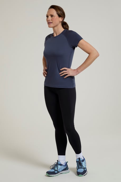 Women's IsoCool Technical T-Shirt Breathable Sports Gym Tee Dark Grey - Image 3