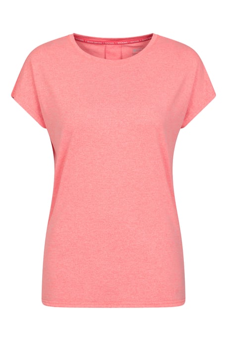 'Flow' Women's Active Top Quick Wicking Comfy Everyday Sports Tee Coral - Image 5
