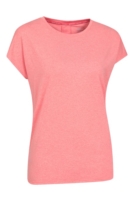 'Flow' Women's Active Top Quick Wicking Comfy Everyday Sports Tee Coral - Image 6