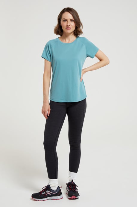 'Endurance' Women's IsoCool T-Shirt Sun Protection Breathable Tee Pale Green - Image 2