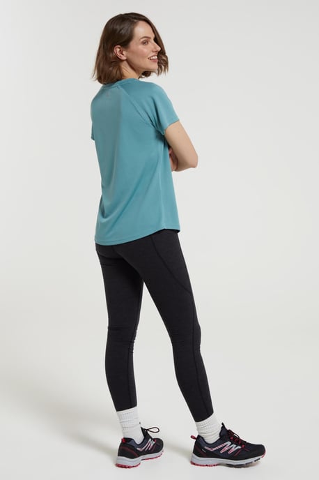 'Endurance' Women's IsoCool T-Shirt Sun Protection Breathable Tee Pale Green - Image 3