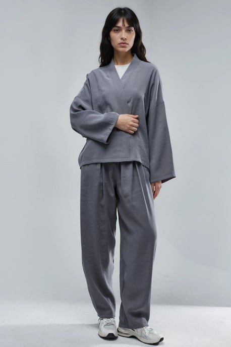 Lange Mouw Loose Fit Kimono - Image 3