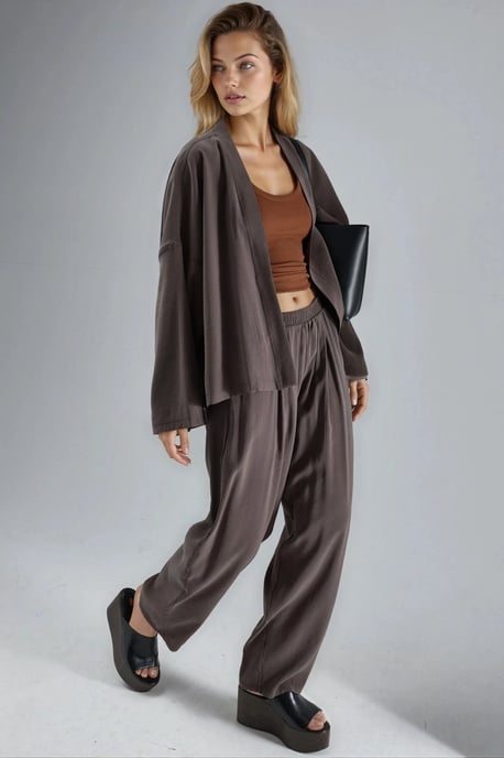 Lange Mouwen Losse Pasvorm Kimono - Image 5