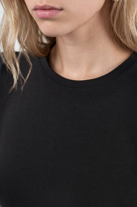 Crew Neck Cotton Blend Sleeveless Crop Top - Image 5