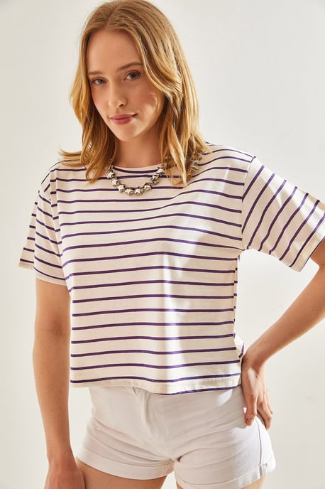 Randig Boxy Crop Top - Image 2