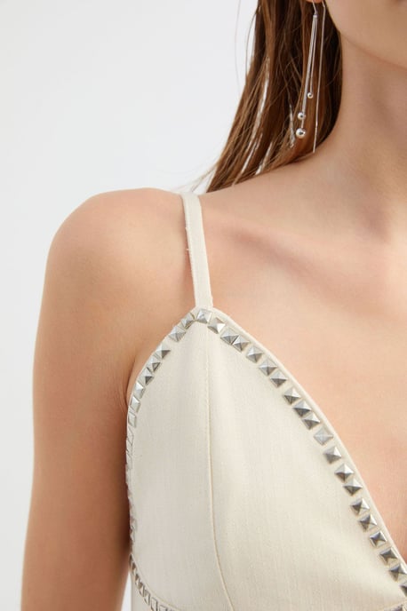 Sweetheart Neck Stone Embellished Corset Top - Image 5