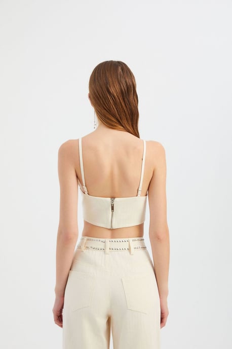 Sweetheart Neck Stone Embellished Corset Top - Image 6