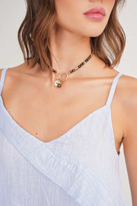 Rimpelige Textuur V-Hals Crop Top - Image 5