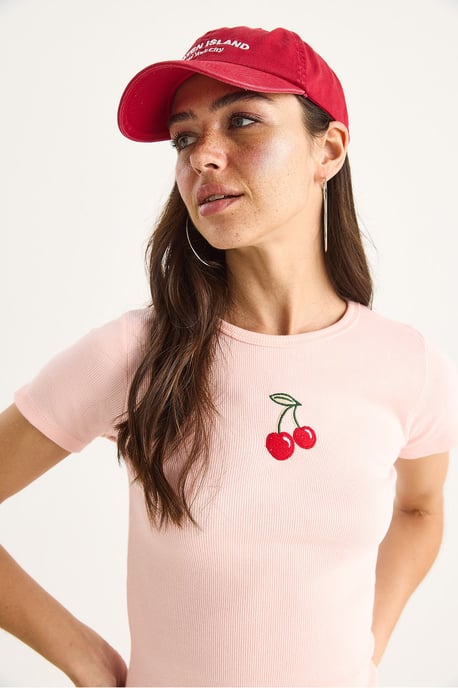 Geëmbroideerde Geribde Crop Top - Image 3