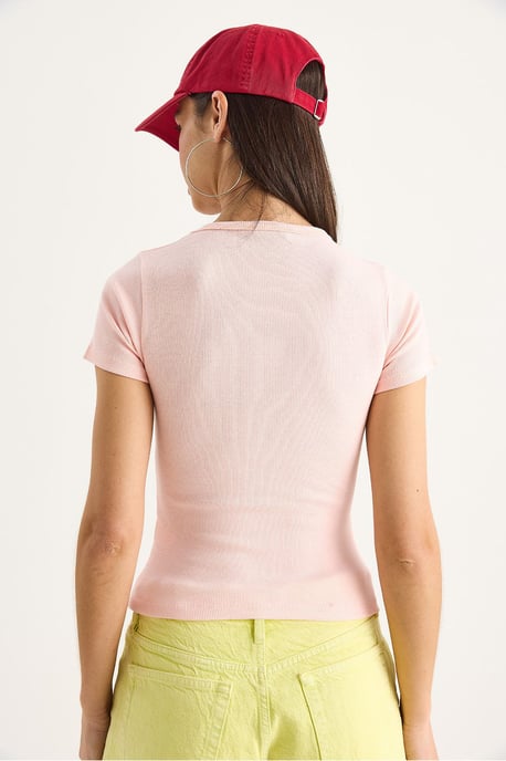 Geëmbroideerde Geribde Crop Top - Image 6
