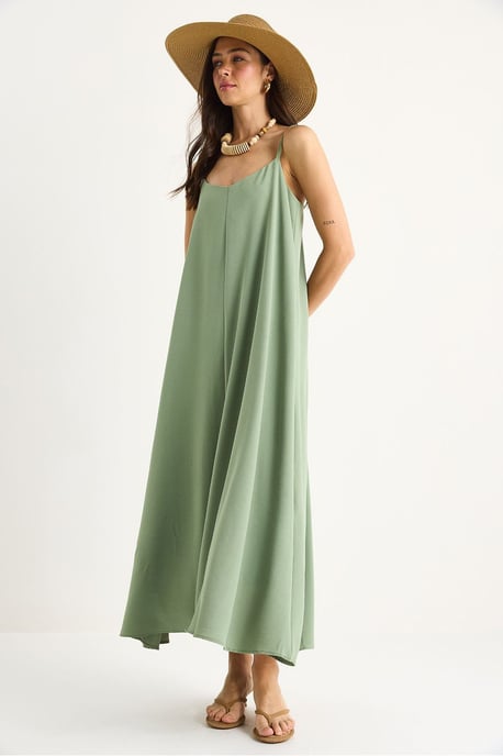 Maxi V-hals Jurk - Image 2