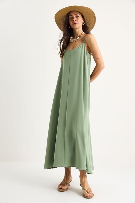 Maxi V-hals Jurk - Image 4