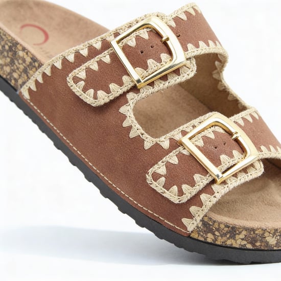 Heavenly Feet Sandy Womens Mules Sandals Bark - Image 4