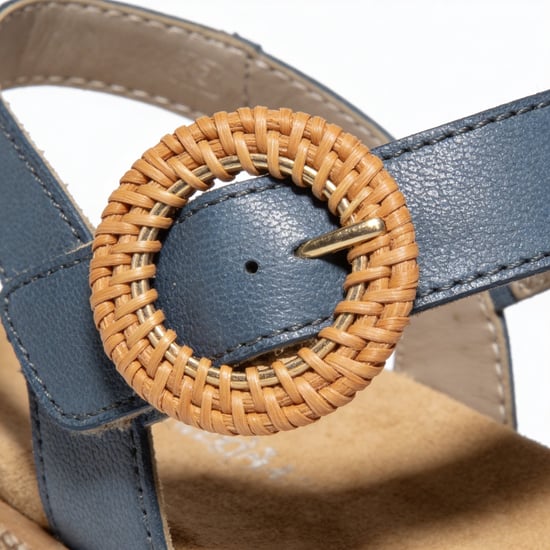 Remonte D0q52 Womens Cross Strap Sandals Denim - Image 4