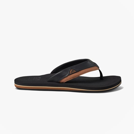 Reef Cushion Dawn Mens Toe-post Sandals Black/tan - Image 1