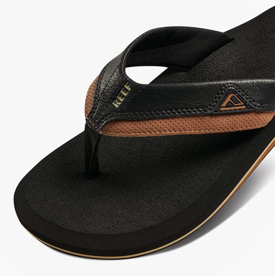 Reef Cushion Dawn Mens Toe-post Sandals Black/tan - Image 3