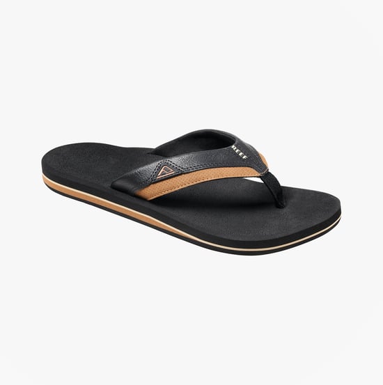 Reef Cushion Dawn Mens Toe-post Sandals Black/tan - Image 4