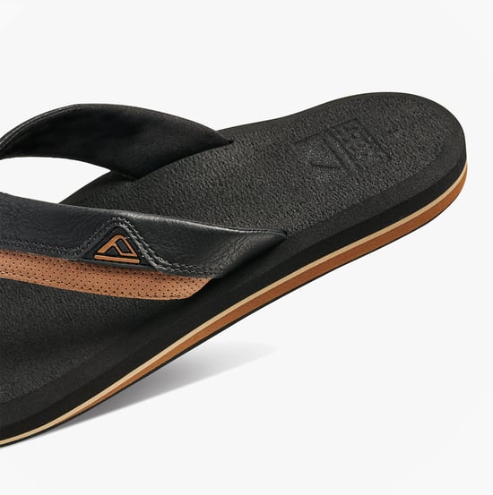 Reef Cushion Dawn Mens Toe-post Sandals Black/tan - Image 6