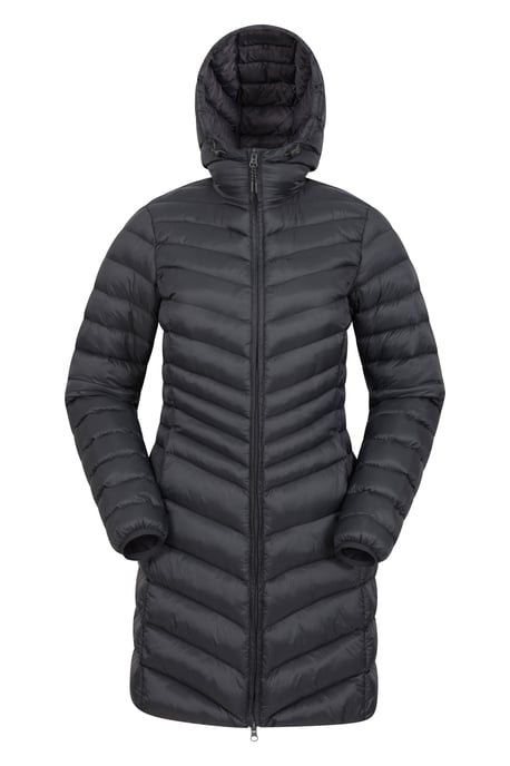 'Florence' Women's Long Padded Jacket Water Resistant Winter Coat Black - Image 2
