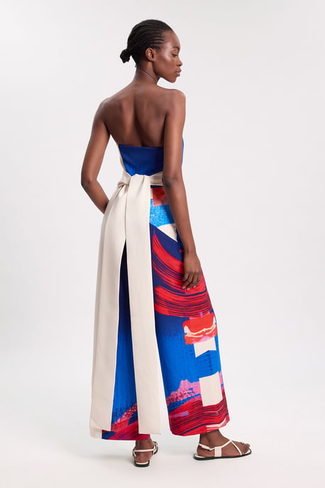 Soft Tailored Colourblock Tailored Bandeau Jumpsuit - Image 3