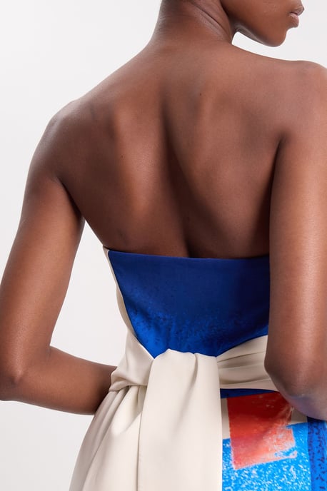 Soft Tailored Colourblock Tailored Bandeau Jumpsuit - Image 4