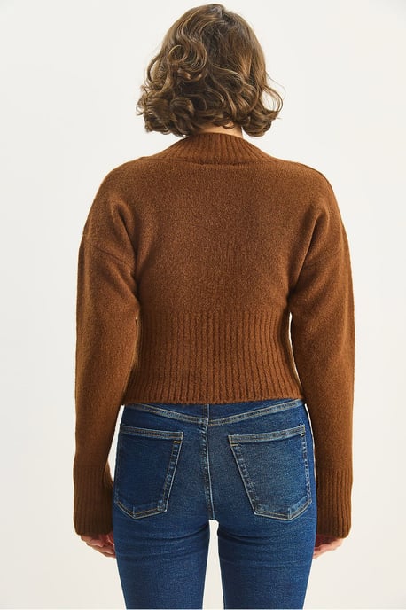 Ribbad V-ringad Slim Fit Korttröja - Image 6