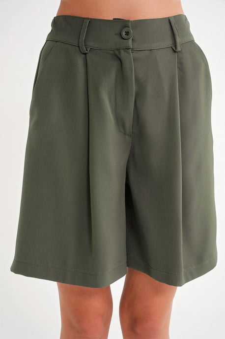Hoge Taille Knopshorts met Zakjes - Image 5