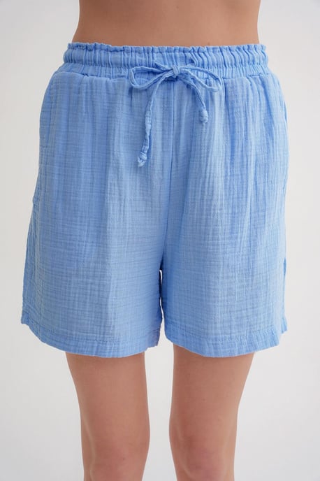 Hoge Taille Textuur Katoenen Shorts - Image 6