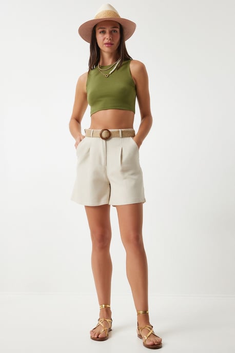 Högmidjade Vida Ben Bomullsshorts - Image 3