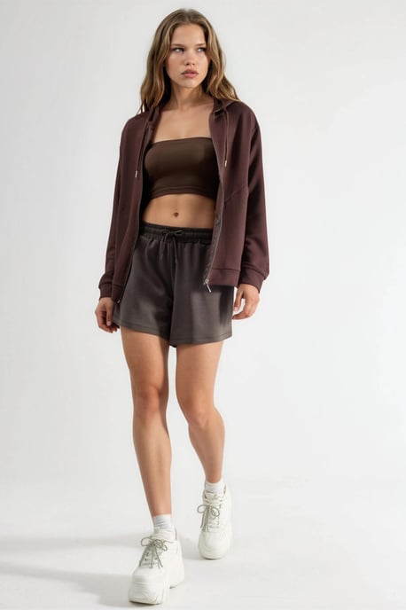 Elastische Taille Modal Shorts met Zakken - Image 5