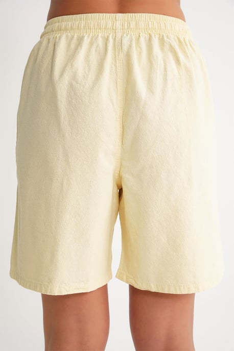 Hoge Taille Katoenen Touwsluiting Mini Shorts - Image 6