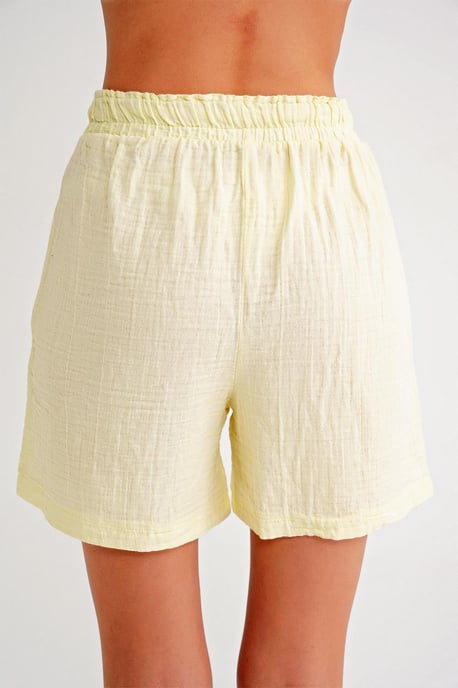 Hoge Taille Textured Katoenen Shorts - Image 6