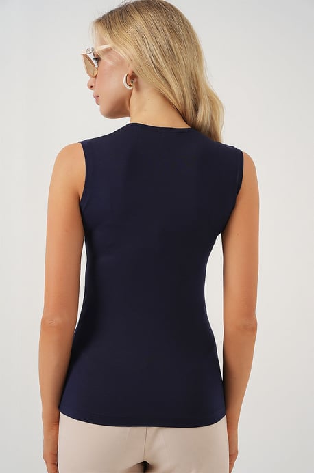 Strak Aansluitend Mouwloos Bodysuit met Ronde Halslijn - Image 6
