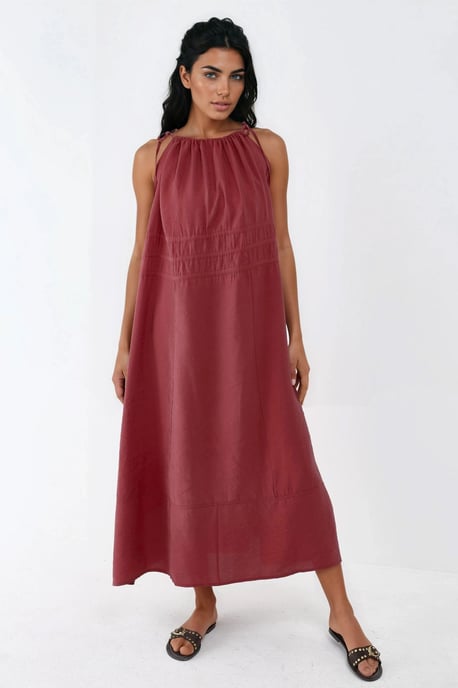 Gerimpeld Strap Midi-jurk - Image 4