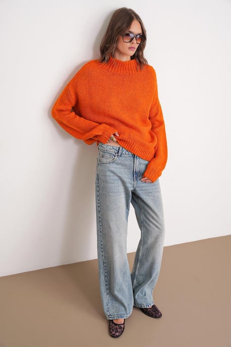 Relaxed Fit Crew Neck Dikke Gebreide Trui - Image 2