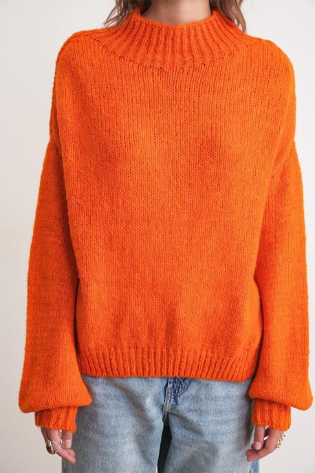 Relaxed Fit Crew Neck Dikke Gebreide Trui - Image 5
