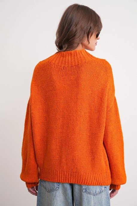 Relaxed Fit Crew Neck Dikke Gebreide Trui - Image 6