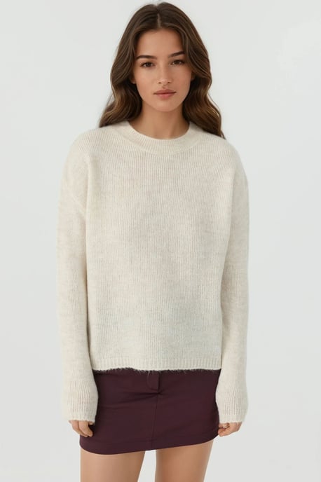 Thick Knit Crew Neck Sweater - Image 2