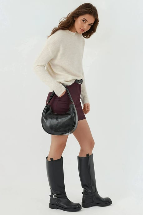 Thick Knit Crew Neck Sweater - Image 3