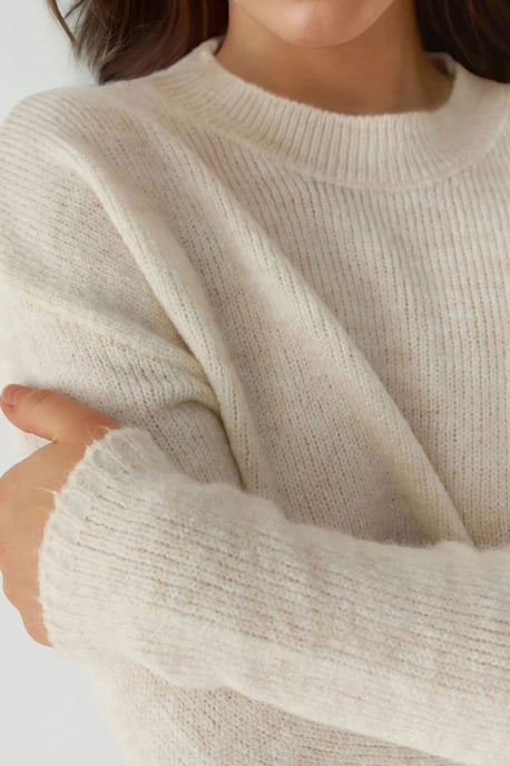 Thick Knit Crew Neck Sweater - Image 6