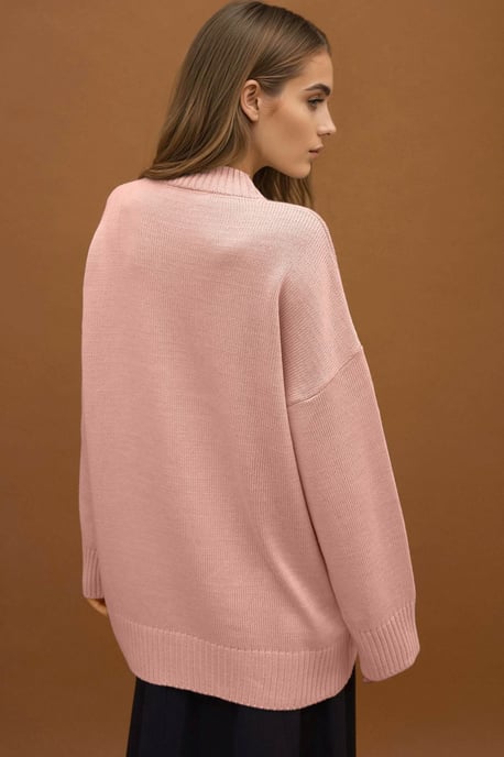 Dikke Gebreide Crewneck Lange Trui - Image 3