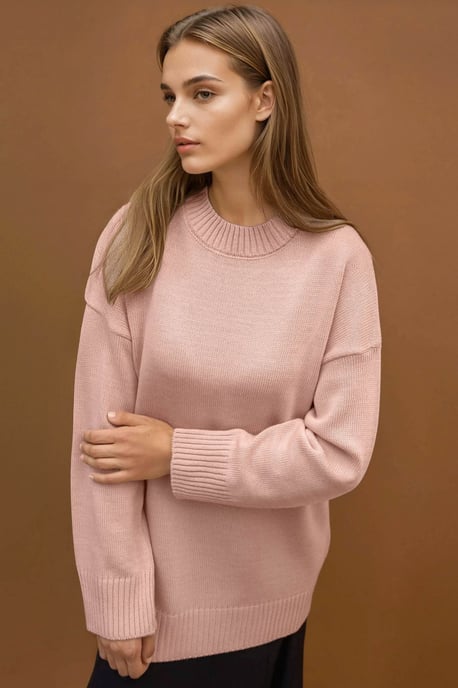 Dikke Gebreide Crewneck Lange Trui - Image 5