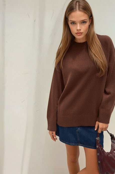 Crew Neck Cozy Sweater - Image 2