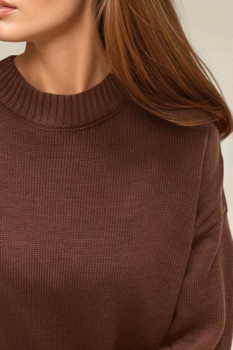 Crew Neck Cozy Sweater - Image 4