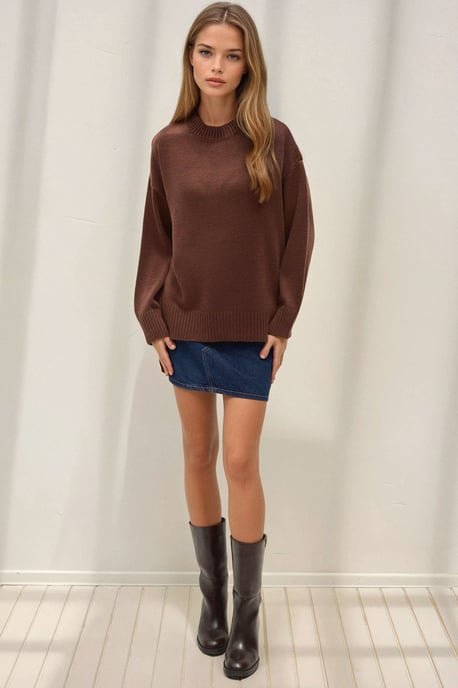 Crew Neck Cozy Sweater - Image 6