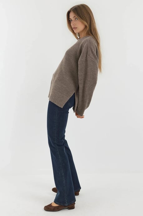 Textuurlijke Crewneck Gebreide Trui - Image 2