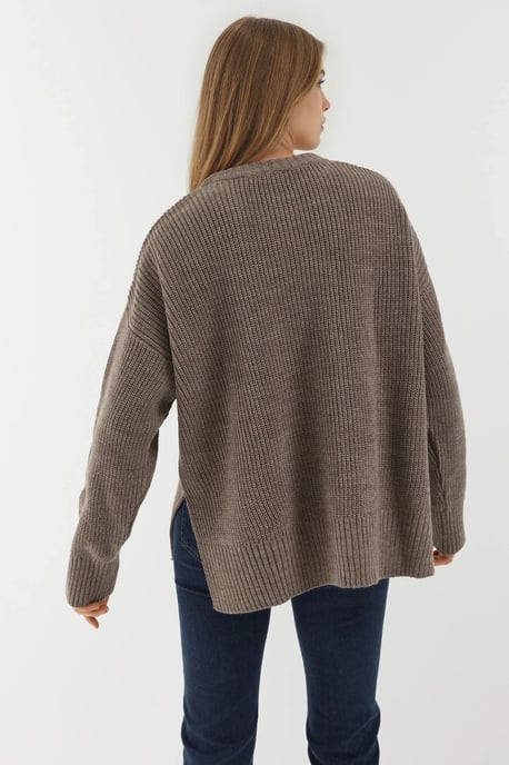 Textuurlijke Crewneck Gebreide Trui - Image 3