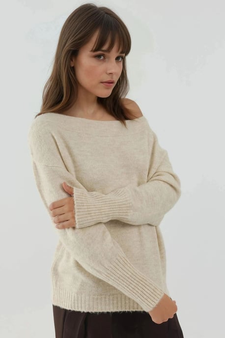 Zachte Textuur Off Shoulder Gebreide Trui - Image 4