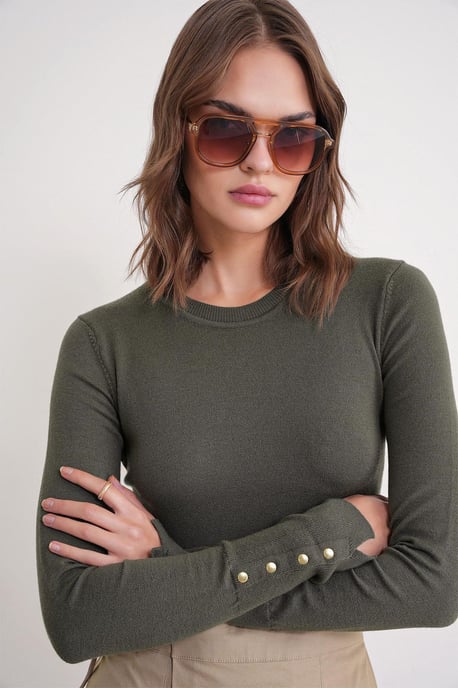 Crew Neck Gebreide Trui - Image 1