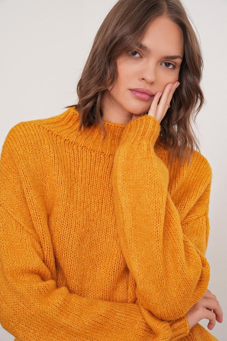 Ontspannen Pas Crew Neck Dikke Brei Trui - Image 3